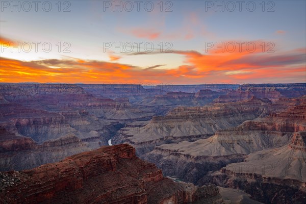 Gorge of the Grand Canyon at sunset