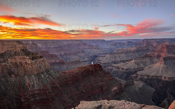 Gorge of the Grand Canyon at sunset