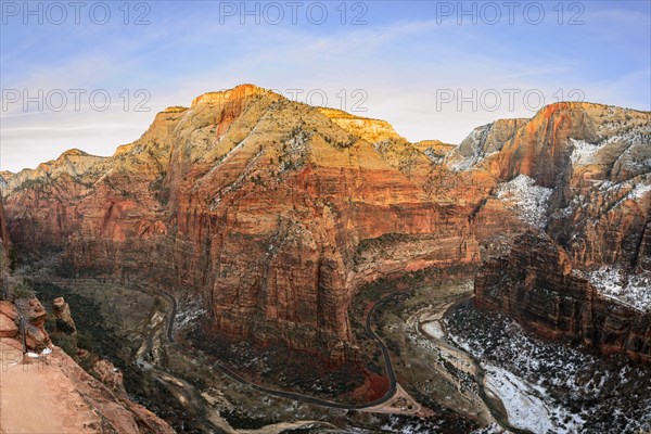 View from Angels Landing Trail in to Big Bend