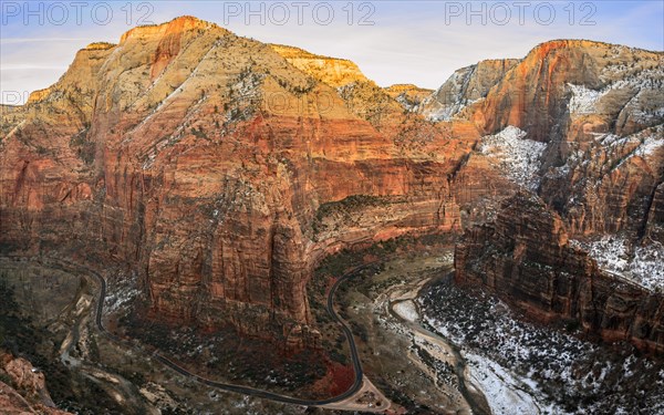 View from Angels Landing Trail in to Big Bend