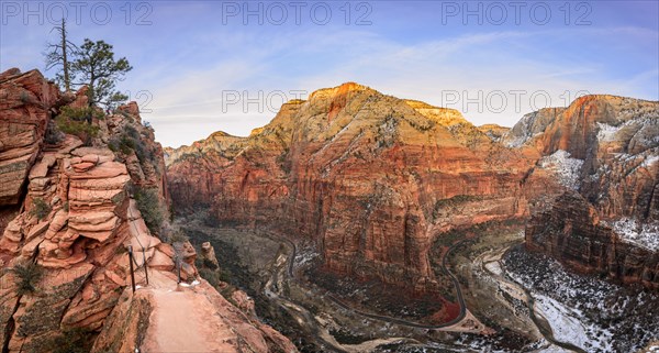 View from Angels Landing Trail in to Big Bend