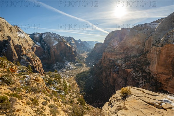 View from Angels Landing to Zion Canyon