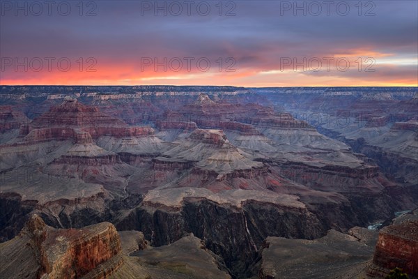 Gorge of the Grand Canyon at sunrise