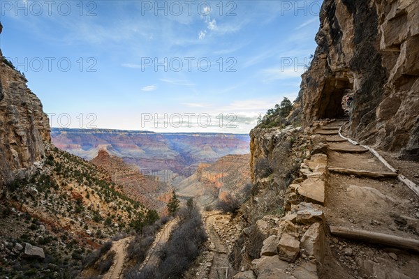 Bright Angel Trail at the gorge of the Grand Canyon