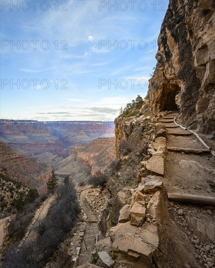 Bright Angel Trail at the gorge of the Grand Canyon