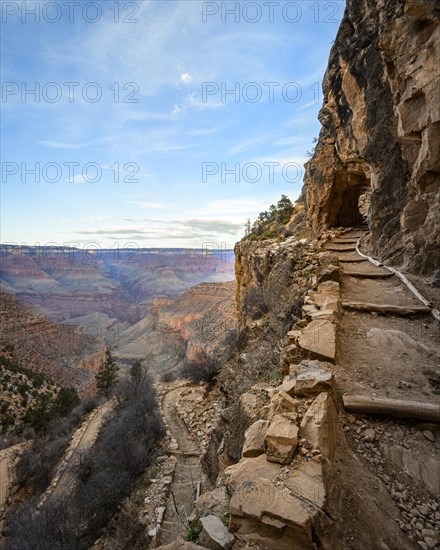 Bright Angel Trail at the gorge of the Grand Canyon