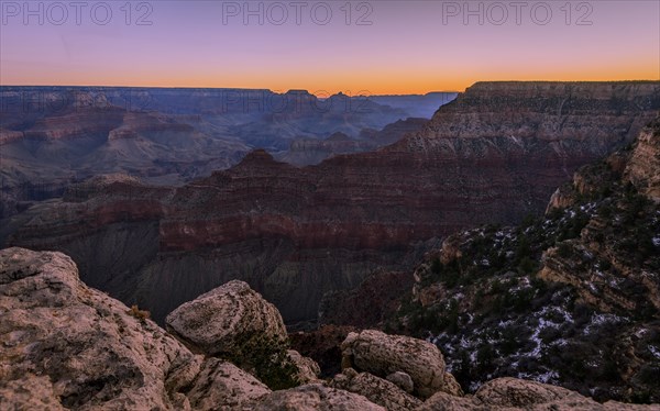 Gorge of the Grand Canyon at sunrise