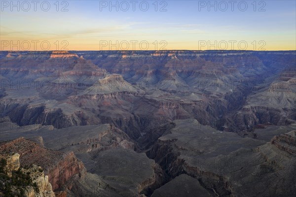 Gorge of the Grand Canyon at sunrise