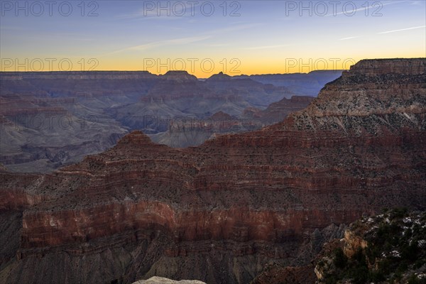 Gorge of the Grand Canyon at sunrise