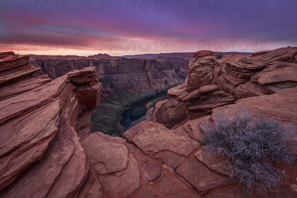 Horseshoe Bend at sunset