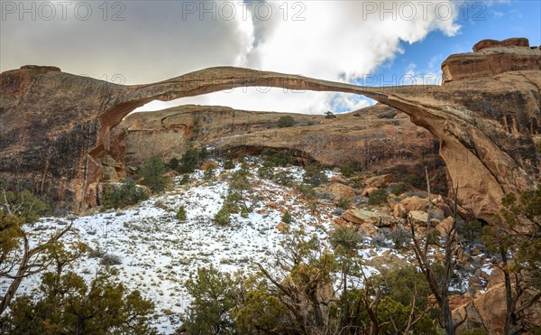 Landscape Arch with snow