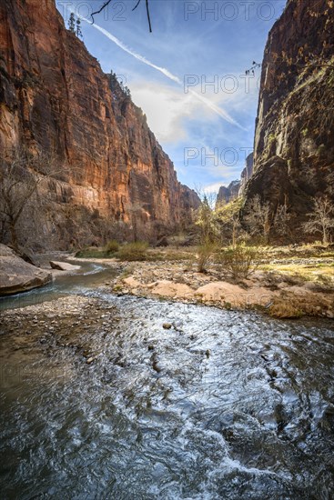 River Virgin River flows through Zion Canyon