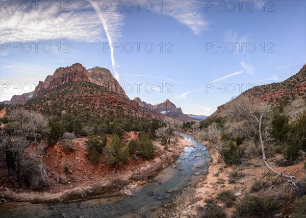 River Virgin River flows through Zion Canyon