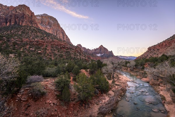 River Virgin River flows through Zion Canyon