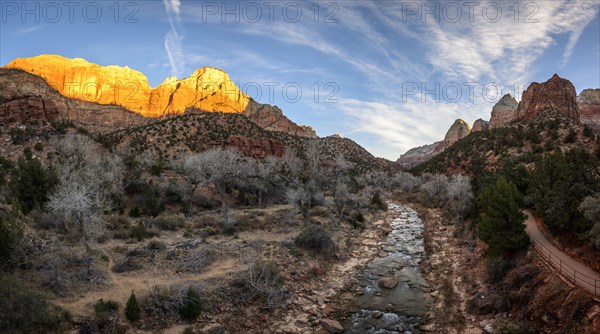 River Virgin River flows through Zion Canyon