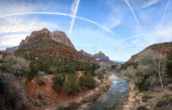 River Virgin River flows through Zion Canyon