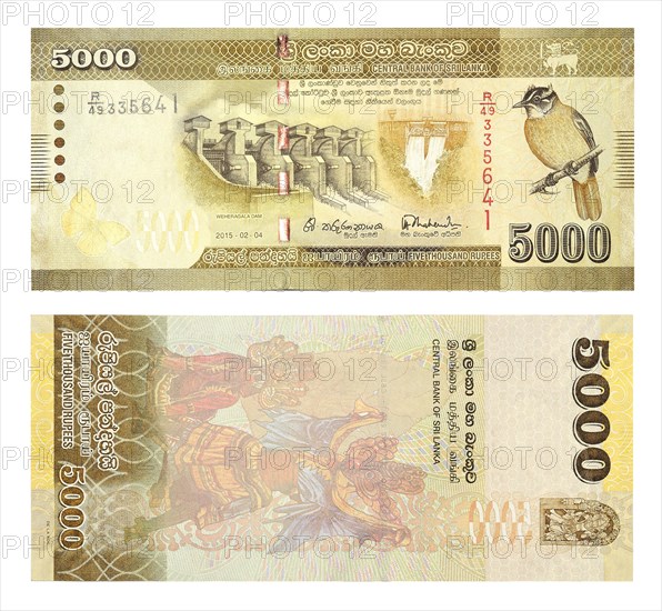 Banknotes 5000 Sri Lankan Rupees