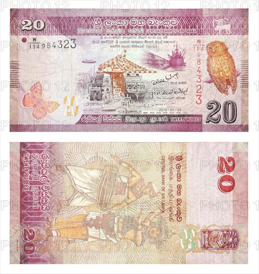 Banknotes 20 Sri Lankan Rupees
