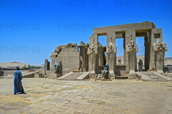 Columnar facade with Statues of Osiris