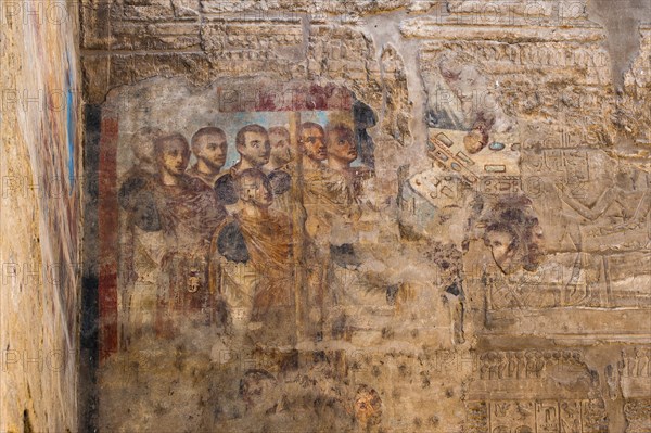 Coptic fresco in Karnak Temple