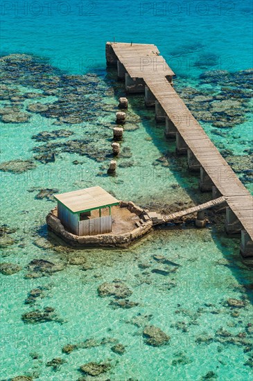 Jetty at the lighthouse on the Sanganeb Atoll