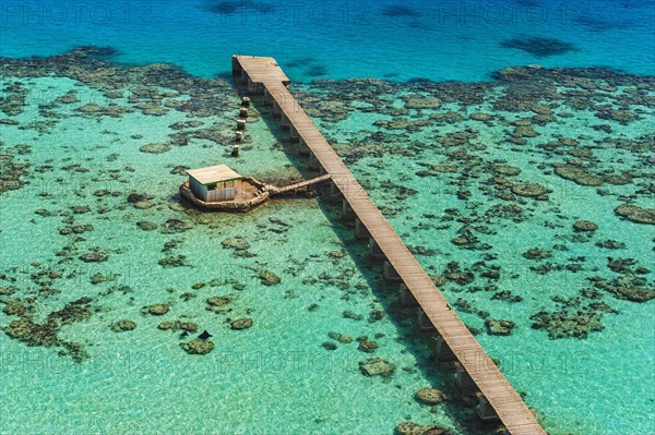 Jetty at the lighthouse on the Sanganeb Atoll