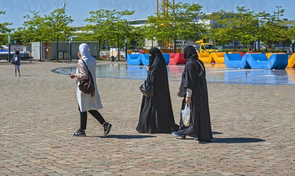 Veiled Arab women