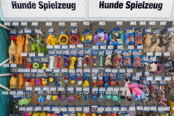 Dog toys in hardware store