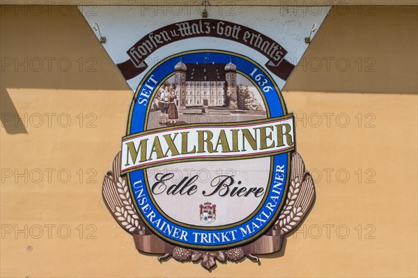 Logo of the castle brewery Maxlrain near Tuntenhausen