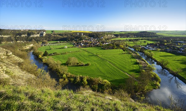 Saaletal with village Saaleck