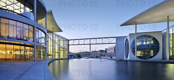 Marie Elisabeth Lueders Building and Paul Loebe Building on the river Spree