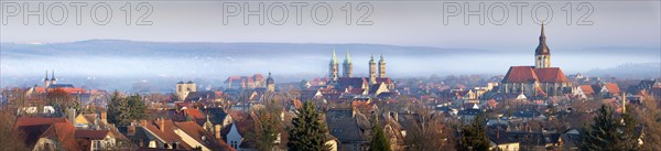 Panorama of Naumburg with cathedral and Wenceslas church