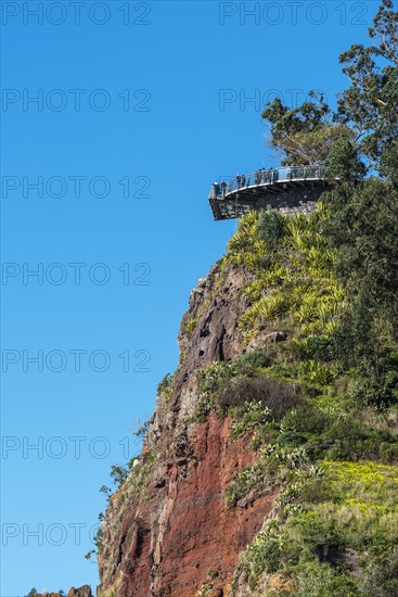 Viewing platform at the steep coast