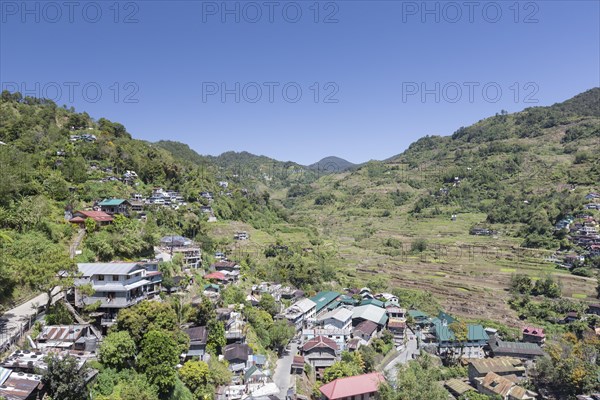 Banaue rice terraces and city