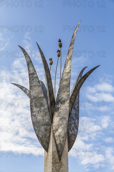 Modern sculpture in the Plaza Vieja