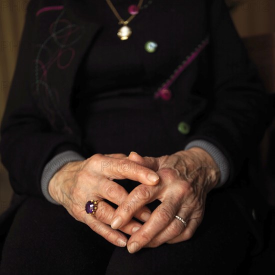 Close-up of hands of a woman