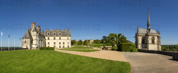 Renaissance castle of Amboise and Saint Hubert chapel