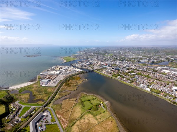 View of town and harbour