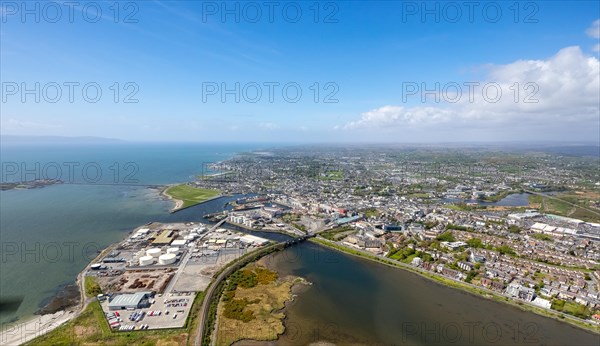 View of town and harbour