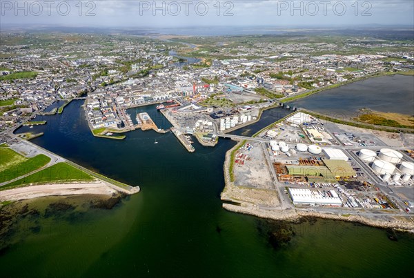 View of town and harbour