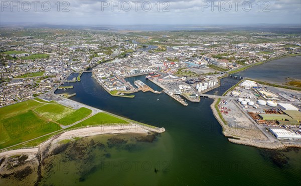 View of town and harbour