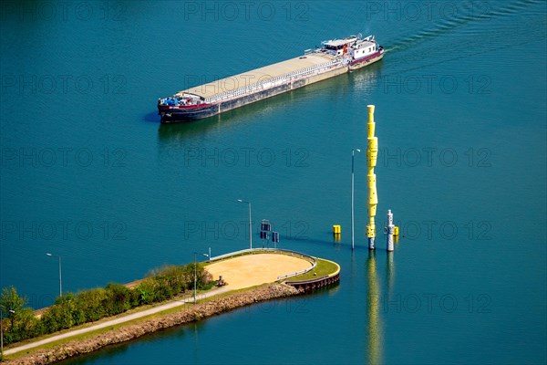 cargo ship on Emscher River