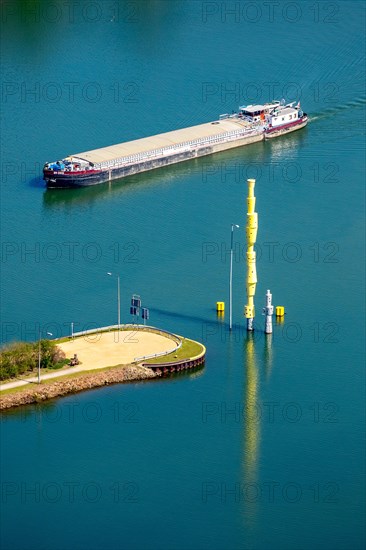 cargo ship on Emscher River