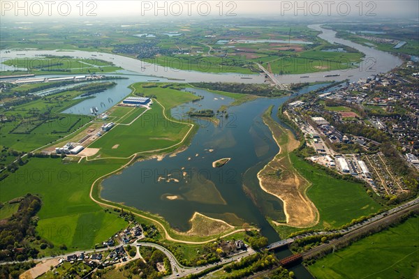 Lippe estuary flows into the Rhine floodplains