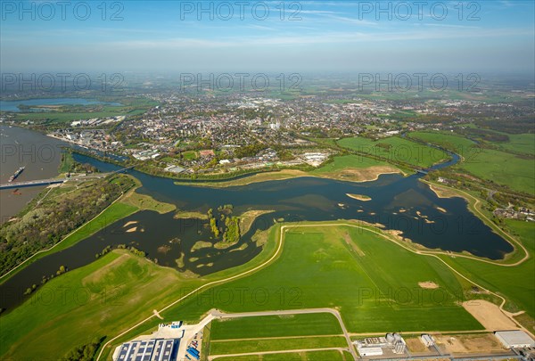 Lippe estuary flows into the Rhine floodplains