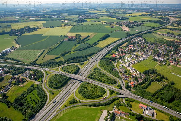 Motorway intersection A2 and main road B239 between Herford and Bad Salzuflen