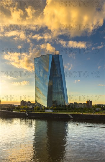 European Central Bank in the evening light