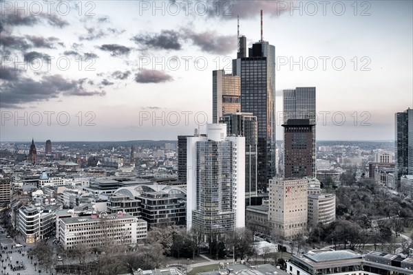 Frankfurt skyline with Main Tower