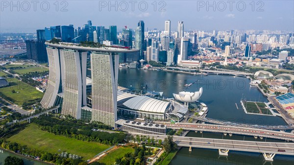 Marina Bay Sands Resort with skyline