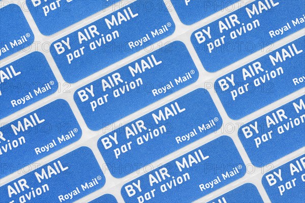 Royal Mail air mail stickers